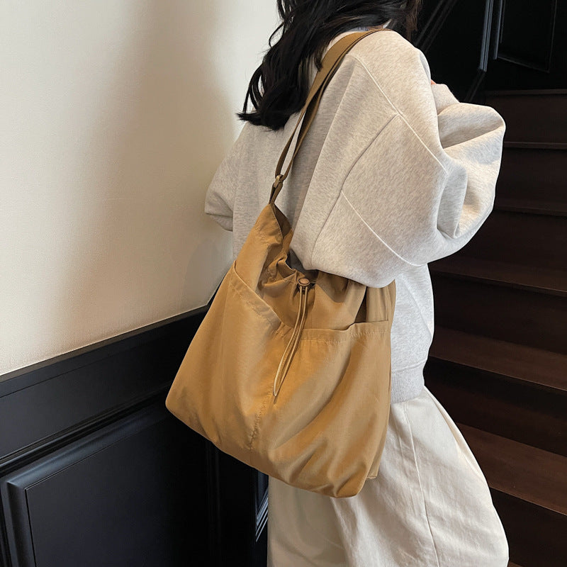 Adjustable Drawstring Shoulder Bag Bowlift