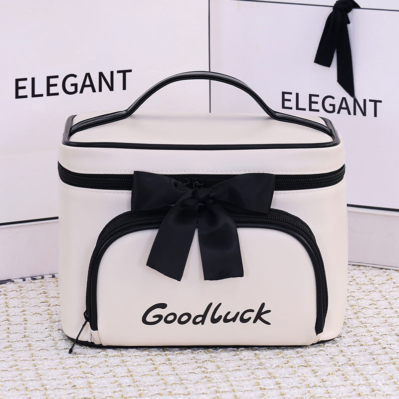 Cosmetic Organizer With Stylish Design And Practical Carrying Handle Bowlift