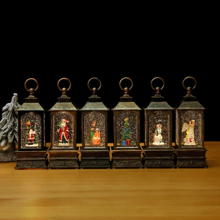 Nostalgic Christmas lantern with moving scene Bowlift