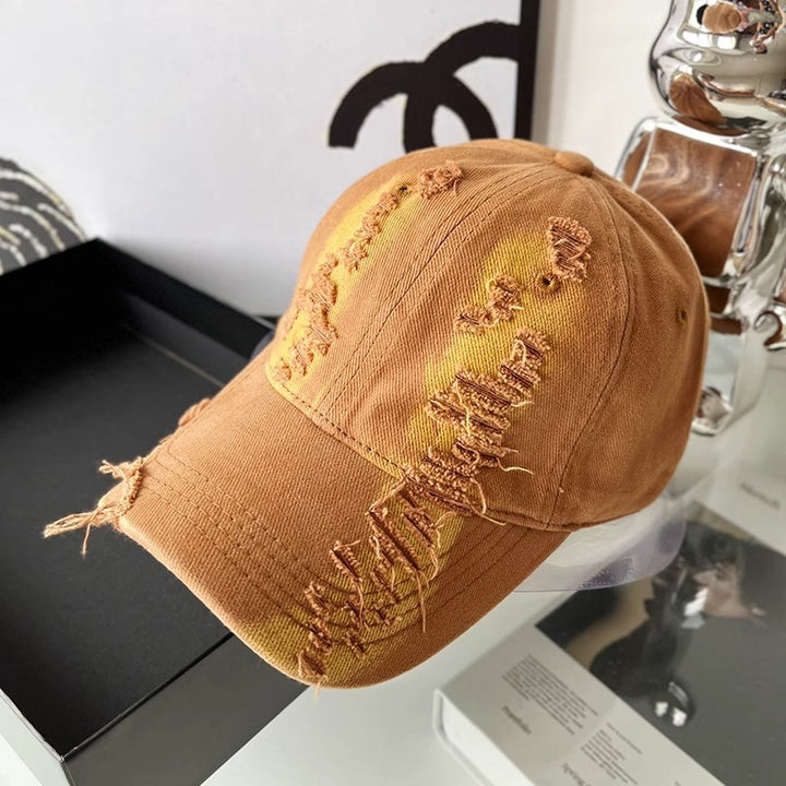 Women's Distressed Vintage-Inspired Baseball Cap Bowlift