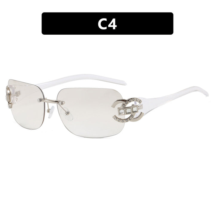 Women's fashionable sunglasses with luxurious geometric frame and protective UV filter Bowlift