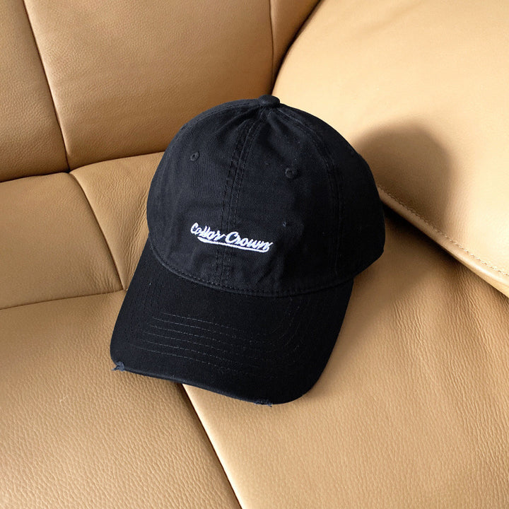 Women's Casual Distressed Cotton Baseball Cap Bowlift