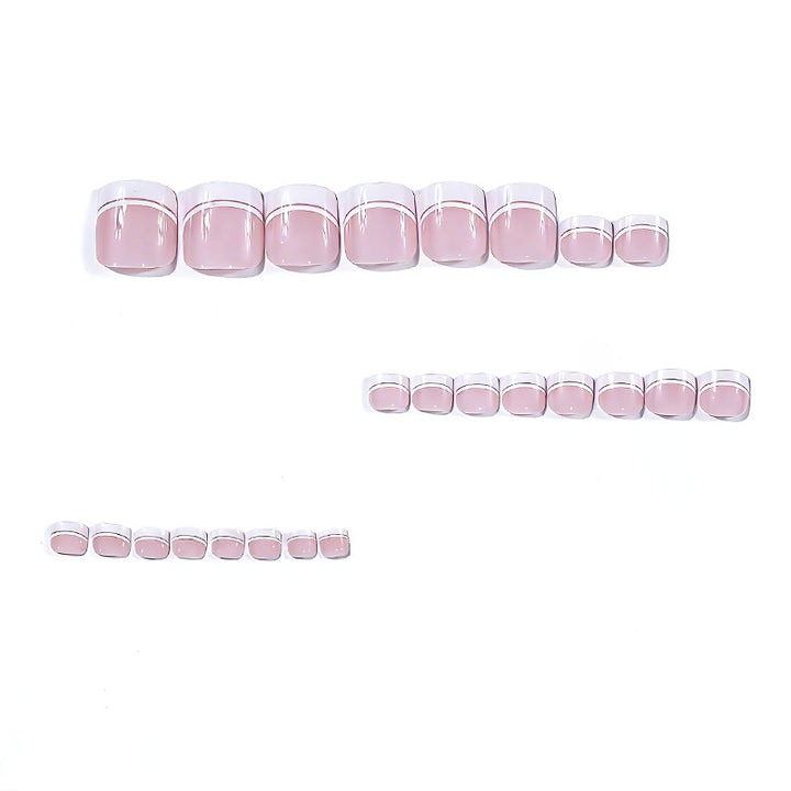 French Tip Pedicure Nail Art Bowlift