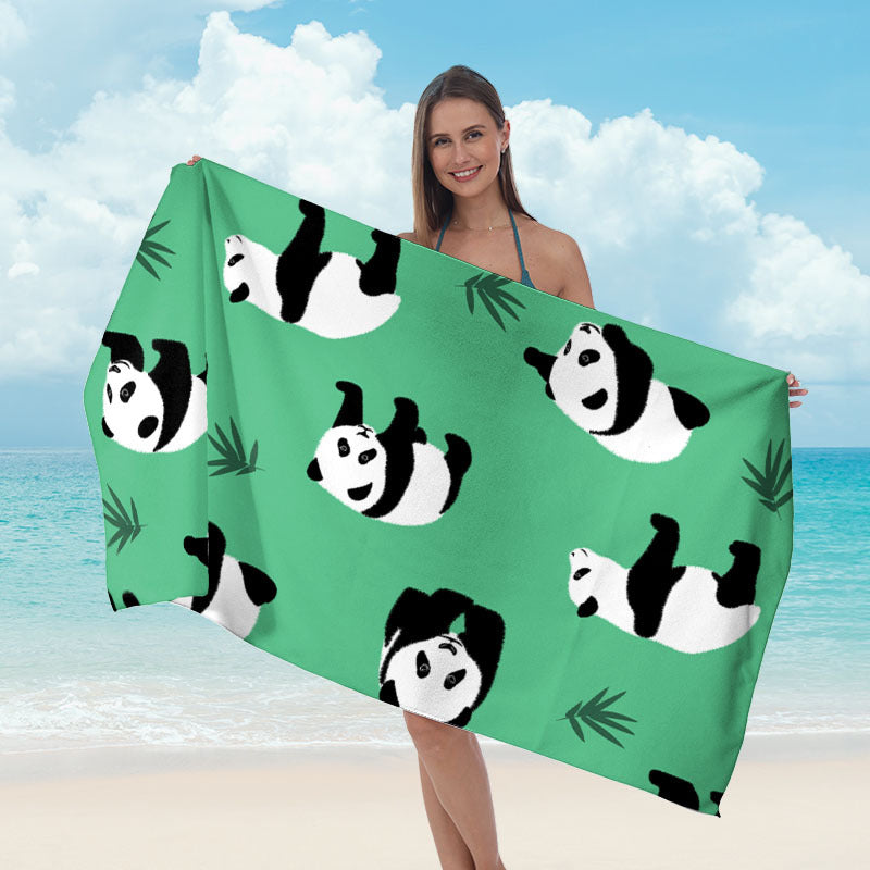 Beach towel with tropical palm leaf design Bowlift
