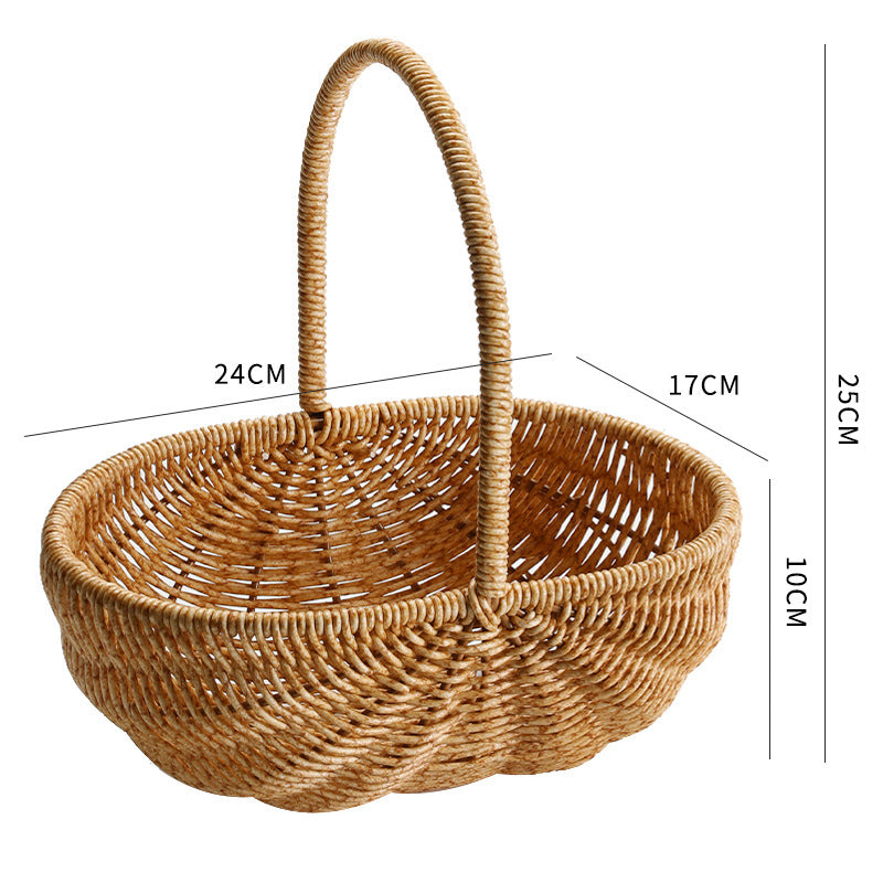 Handwoven Artisan Market Basket Bowlift
