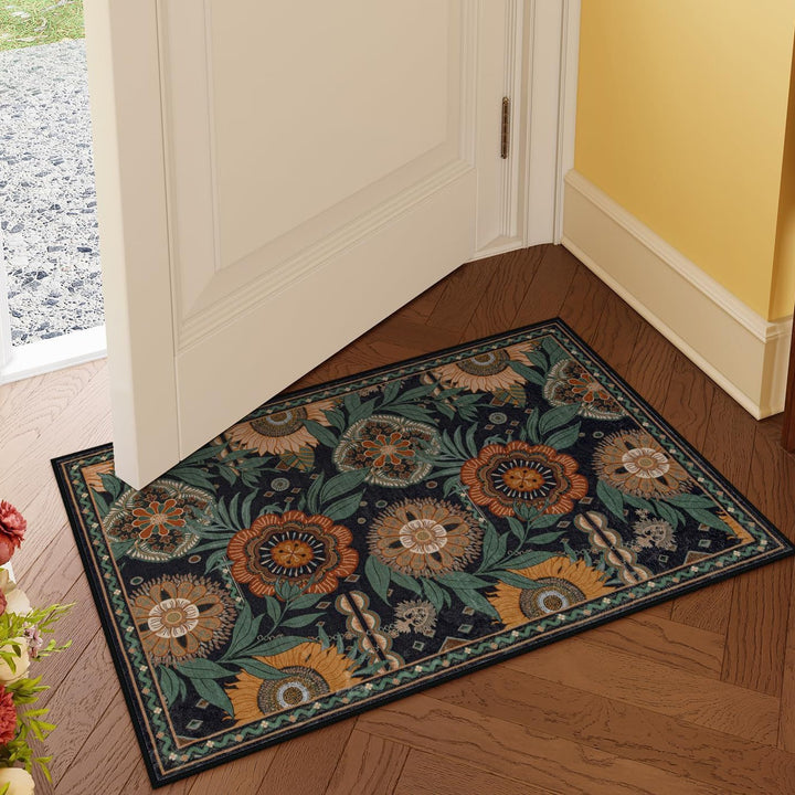 Luxurious Floral Design Bath Mat Bowlift