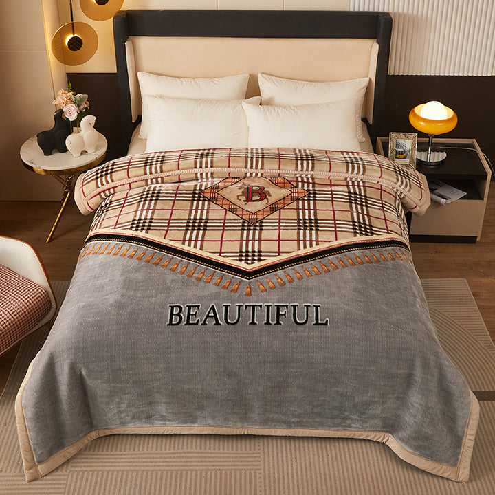 Decorative Fleece Throw Blanket Bowlift