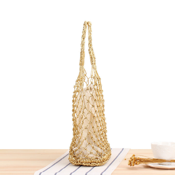 Creative mesh handbag with inner pouch Bowlift