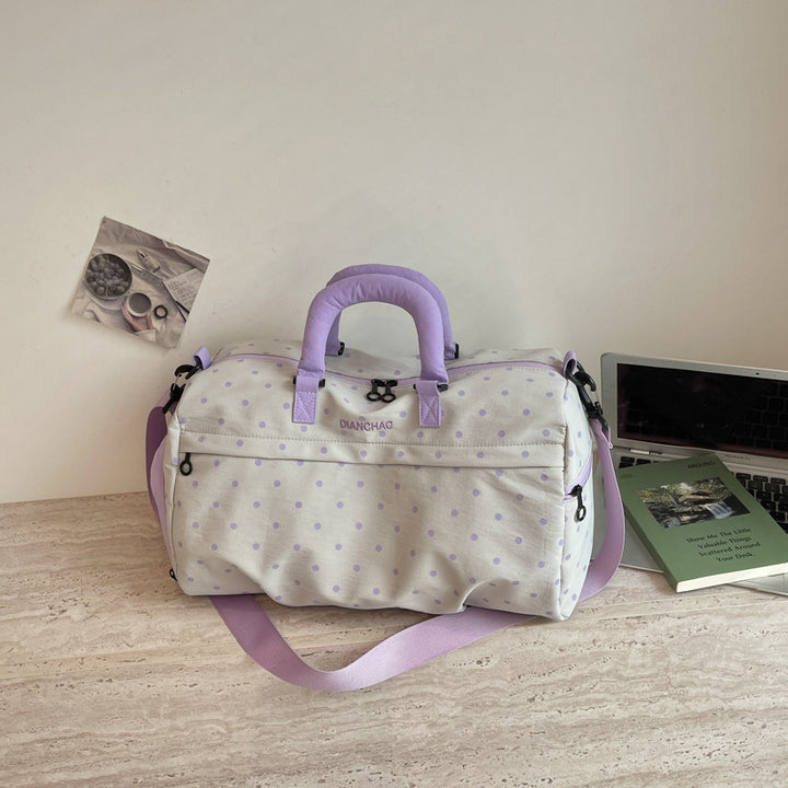 Stylish Dot Print Travel Duffel