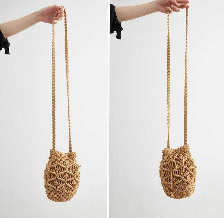 Hand-knit Macrame Shoulder Bag Bowlift