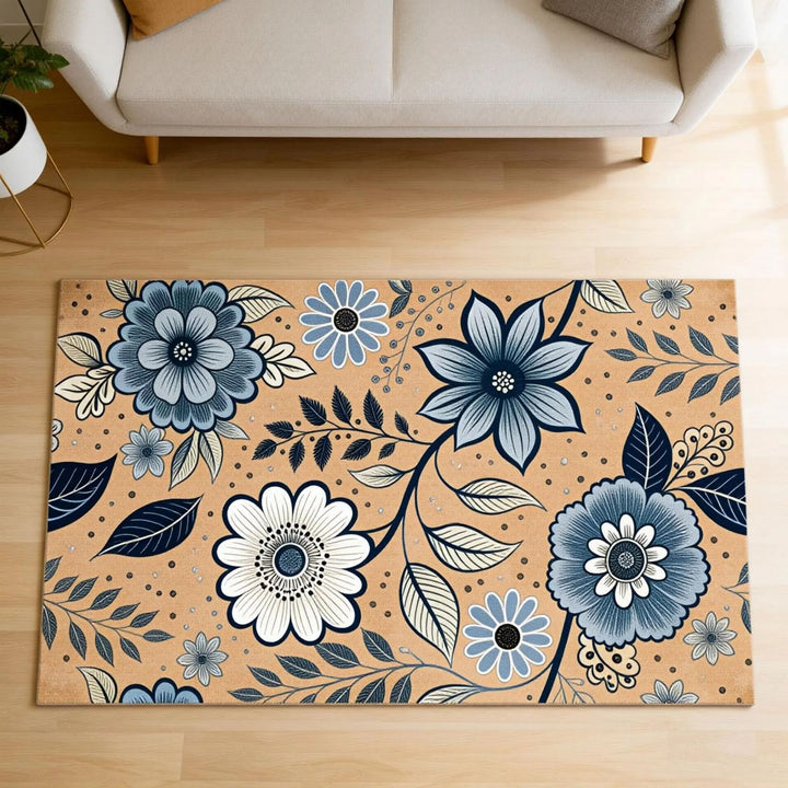 Decorative Bee Hive Welcome Indoor Outdoor Low-Profile Doormat With Non-Slip Rubber Backing