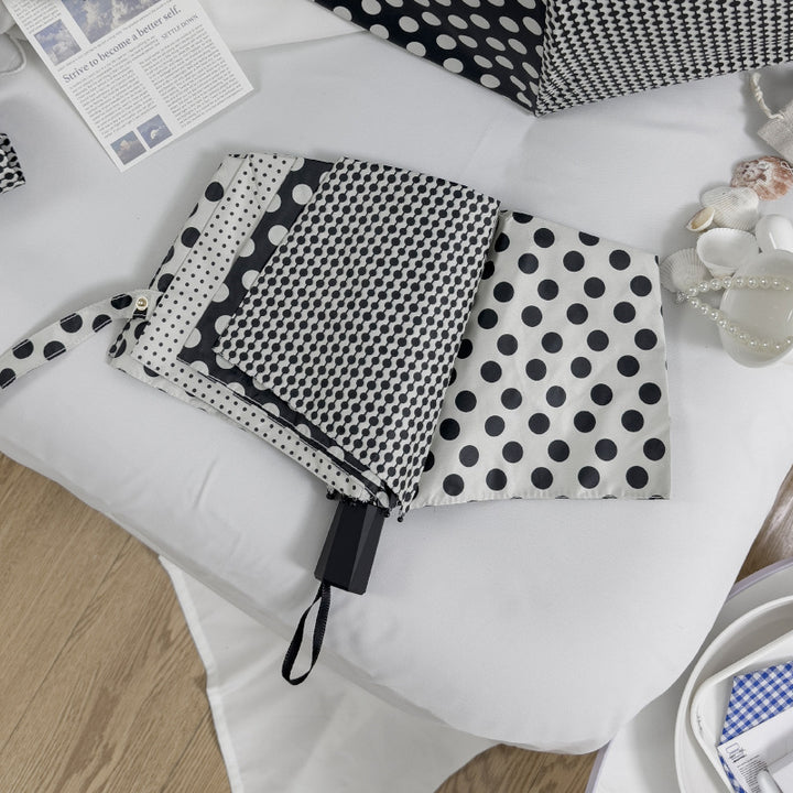 Women's Foldable Shopping Bag with Fashionable Polka Dot Pattern Bowlift