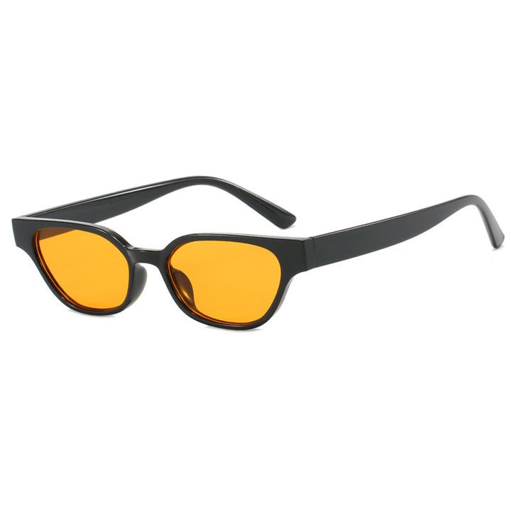 Women's fashionable sunglasses with curved frame and brown lenses Bowlift