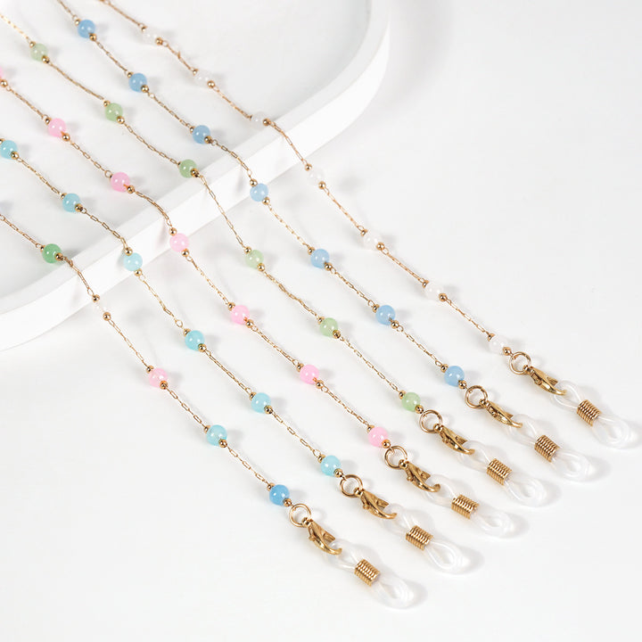 Elegant Beaded Glasses Chain Bowlift