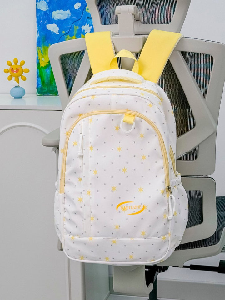 Star-Patterned School Backpack Bowlift