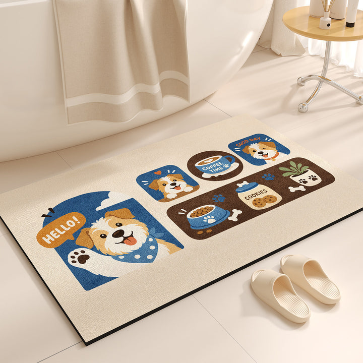 Cute Cartoon-Themed Bath Mat Bowlift