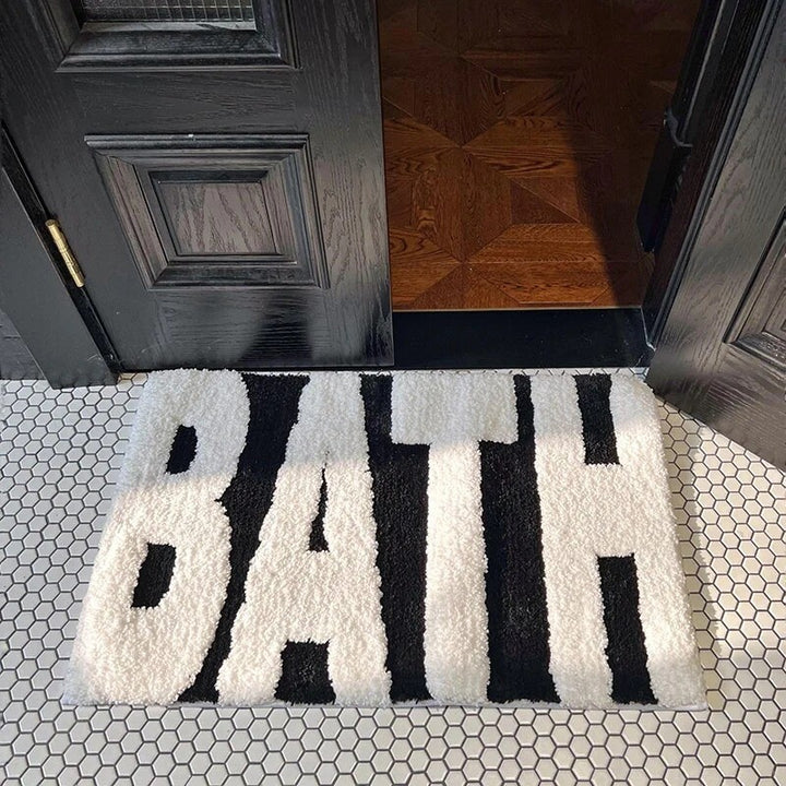 Playful Text Bath Mat Bowlift