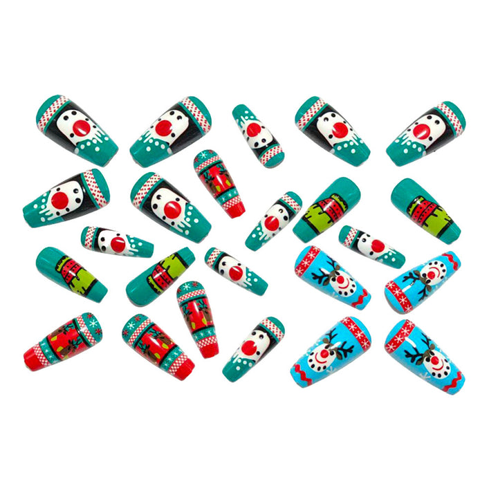 Artificial nails with festive Christmas design Bowlift