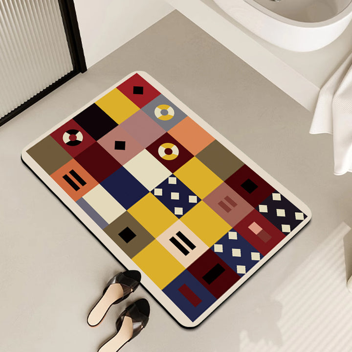 Geometric Pattern Bath Mat Bowlift