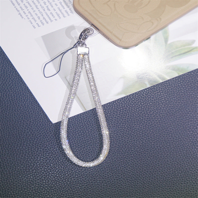 Sparkling Rhinestone Phone Lanyard Holder Bowlift