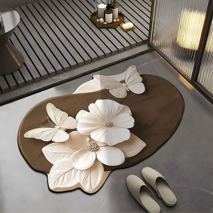 Floral Design Area Mat Bowlift