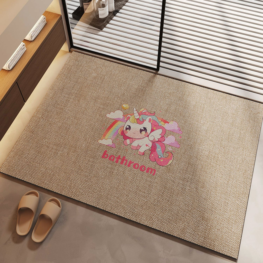 Playful Cartoon Animal Doormat