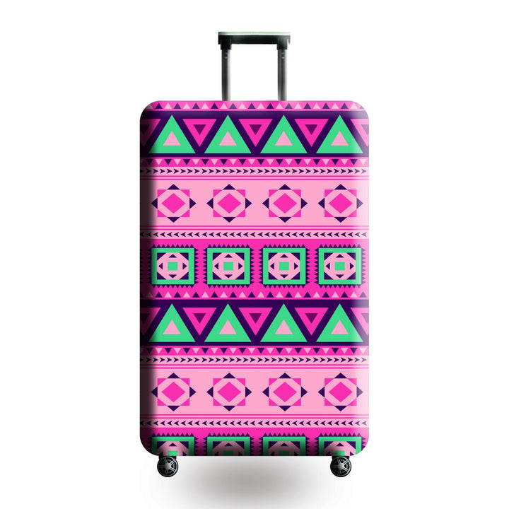 Women's Hard Shell Suitcase with Ethnic Pattern Bowlift