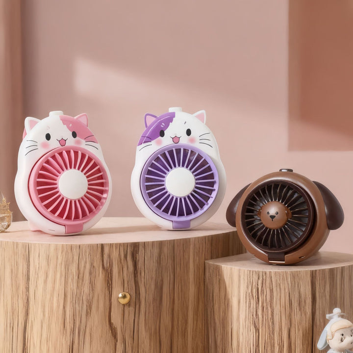 Portable handheld fan with cute dog design Bowlift