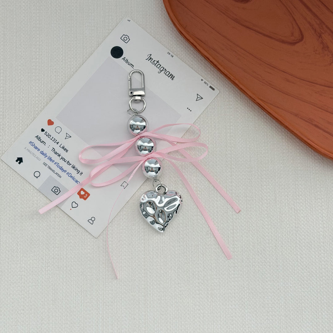 Heart-Embellished Keychain Bowlift
