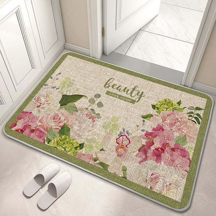 Decorative Floral Welcome Mat Bowlift