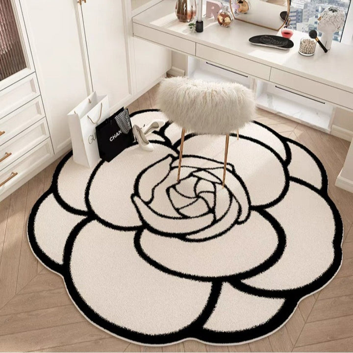 Floral Shaped Area Rug Bowlift