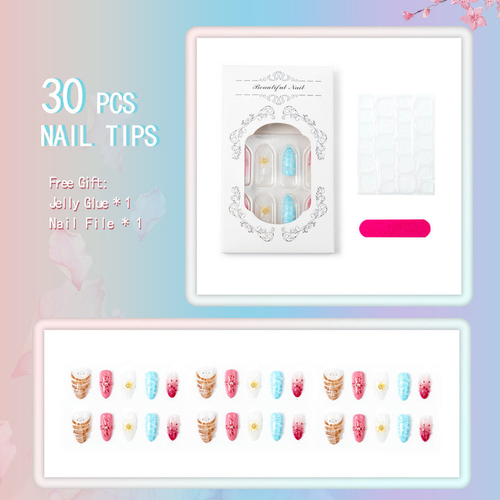 Art nail set in elaborate design Bowlift