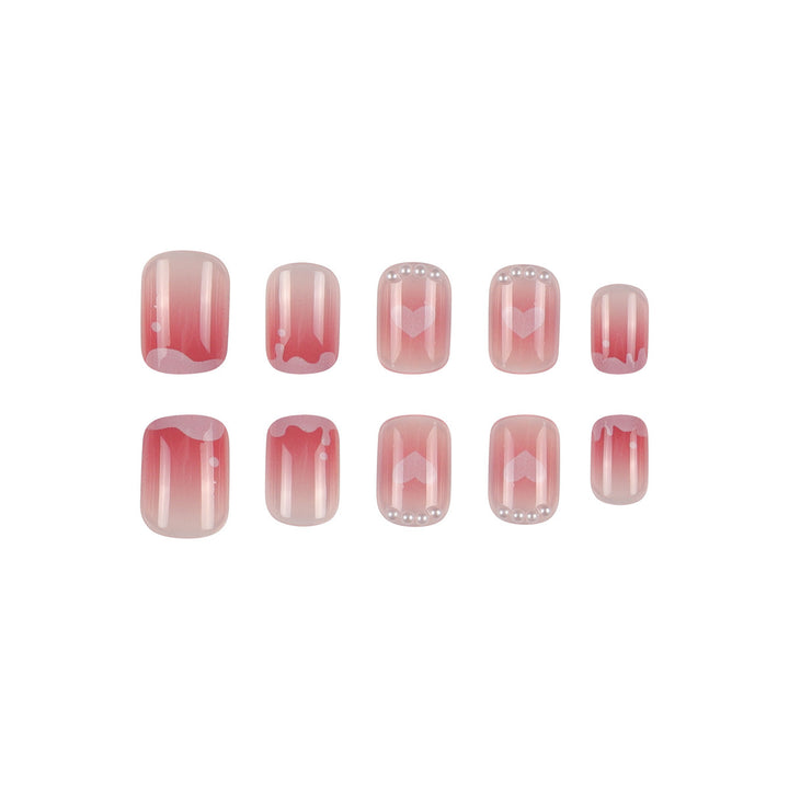 Artistic Heart-Design Press-On Nails Bowlift