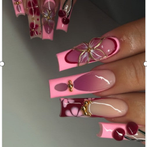 Decorative Floral Press-On Nails Bowlift 1787369057
