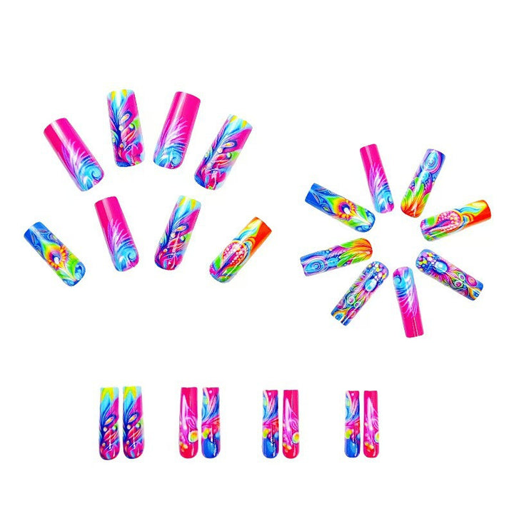Nail art set with creative patterns and glitter Bowlift