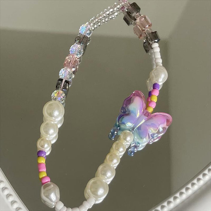Beaded Butterfly Charm Bracelet Bowlift