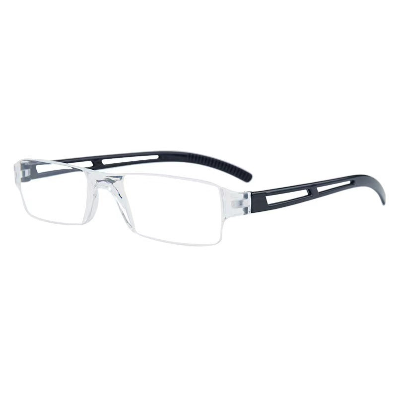 Slim Semi-Rimless Lightweight Reading Glasses with Flexible Cutout Temples Bowlift