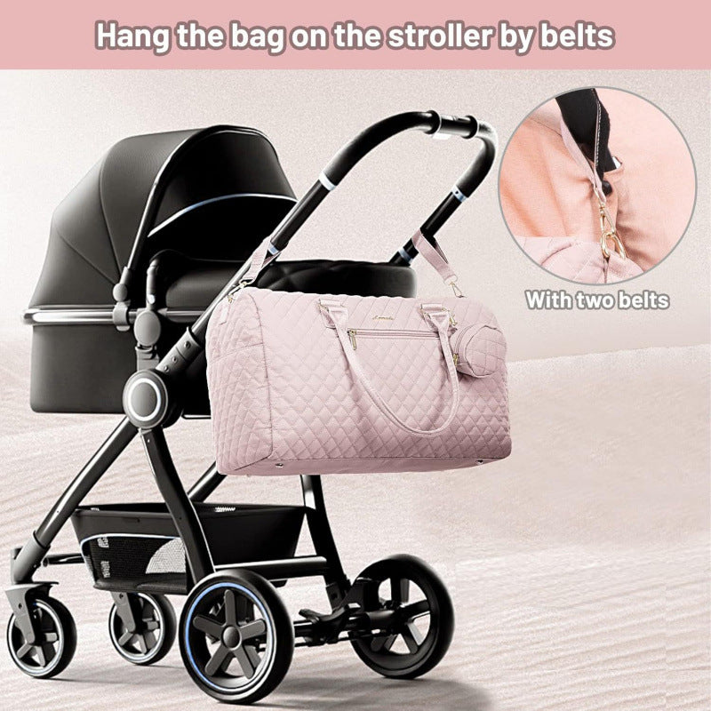 Sophisticated Quilted Travel Tote Set Bowlift