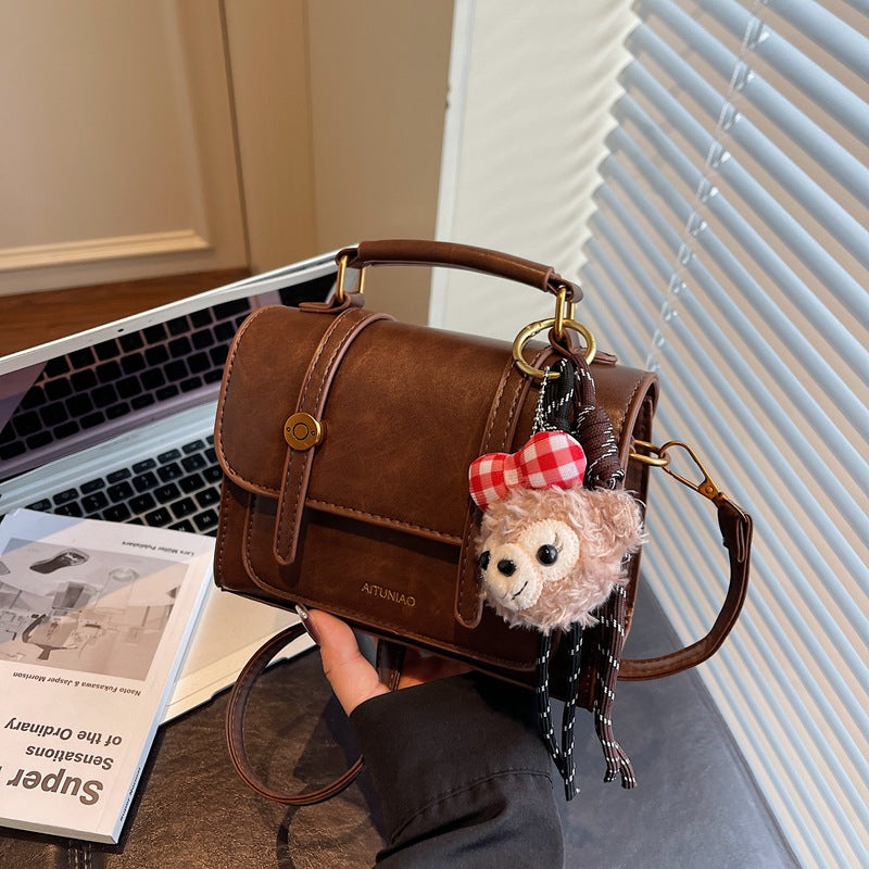 Compact Leather Handbag Bowlift