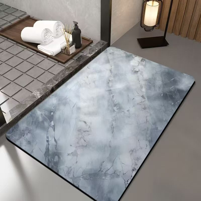 Luxurious Marble Design Bath Mat Bowlift