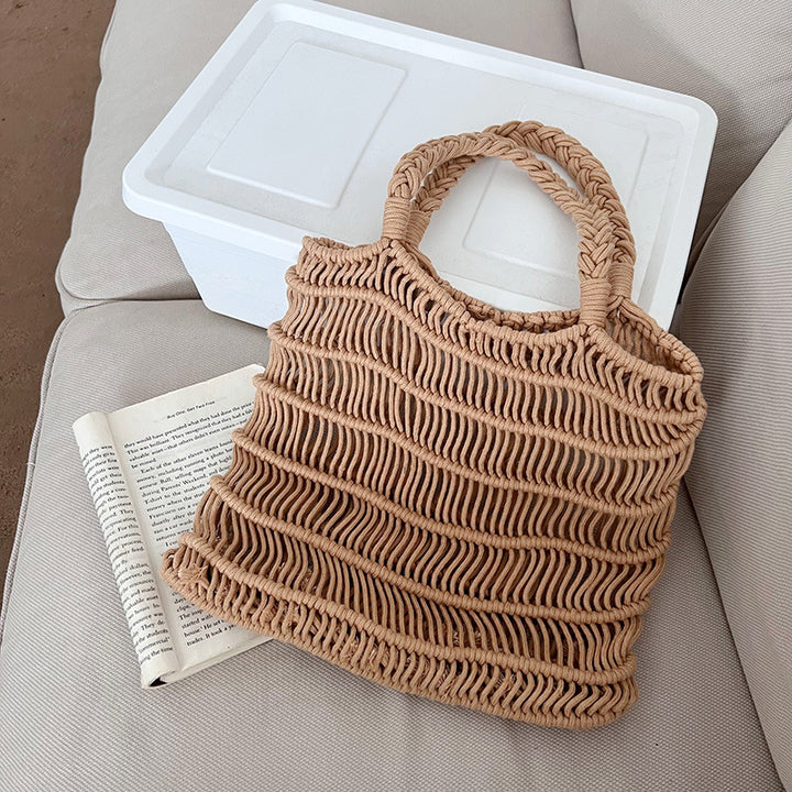 Handmade basket bag with braided design Bowlift