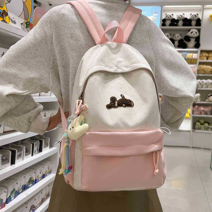 Playful Polka Dot Animated Backpack Bowlift