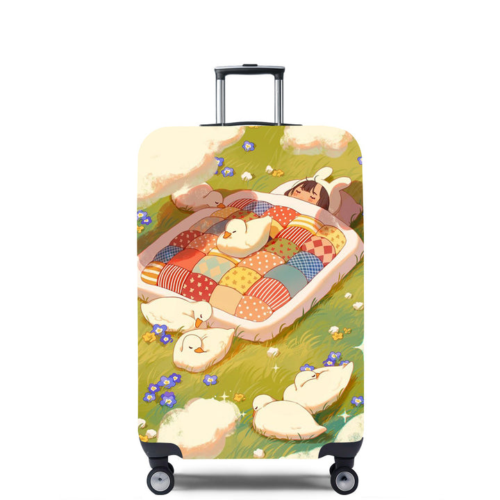 Women's Hard Shell Suitcase with Unique Illustrative Design Bowlift