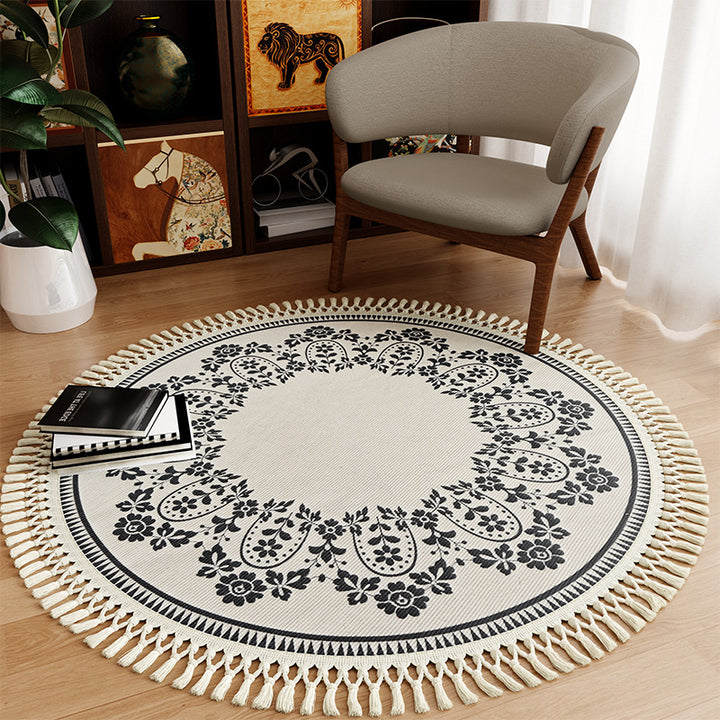 Round Decorative Area Rug Bowlift