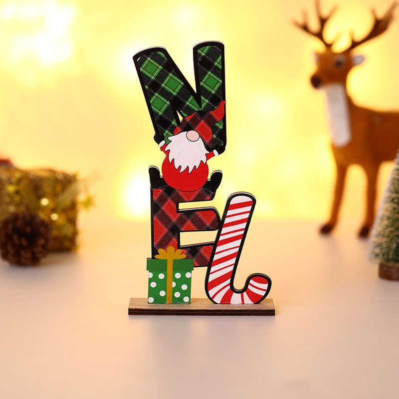 Decorative Christmas Table Block Sign Bowlift