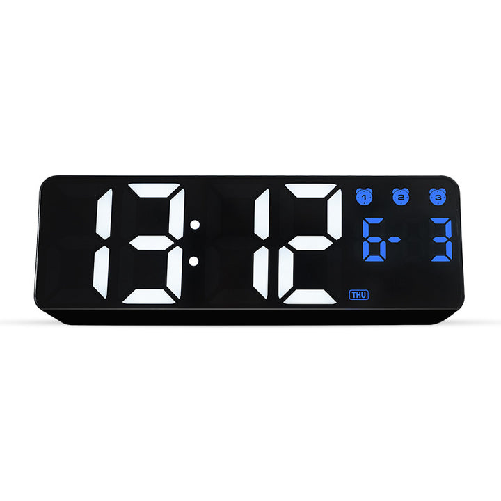 Digital alarm clock with large LED display and multifunctional features Bowlift