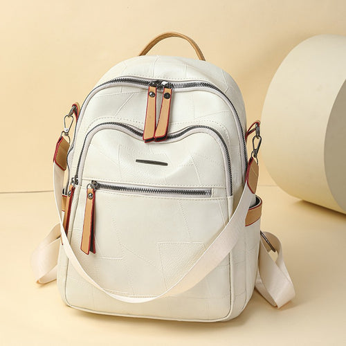 Versatile Multi-Functional Leather Backpack Bowlift