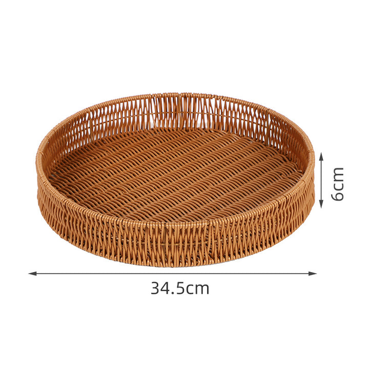 Round Artisan Woven Serving Tray Bowlift