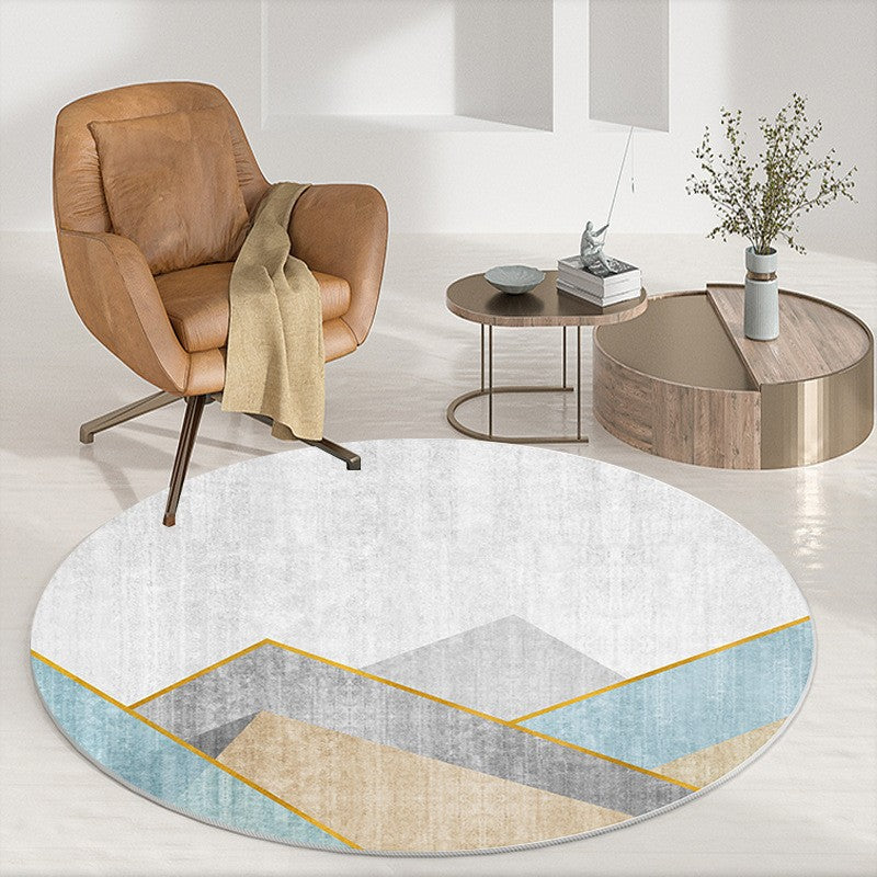 Abstract Patterned Round Area Rug Bowlift