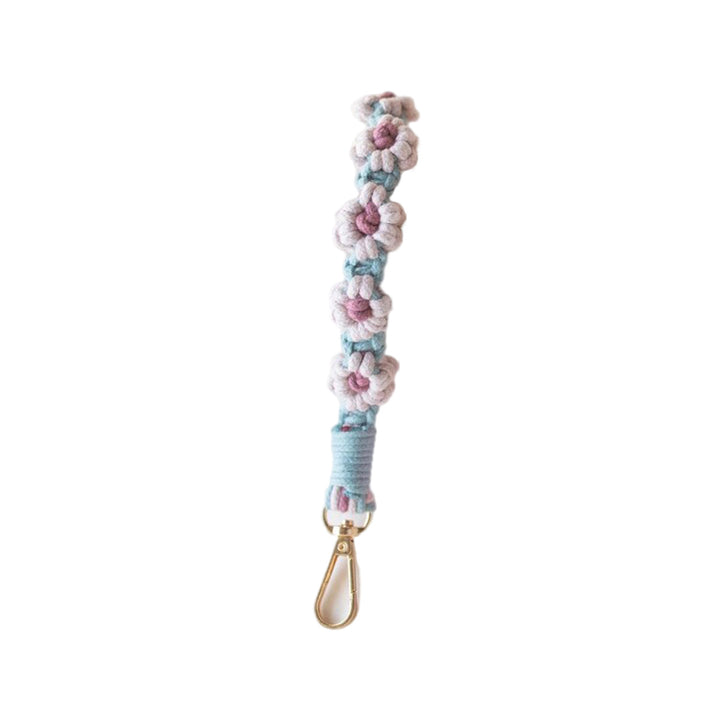 Macrame Keychain Holder with Floral Design Bowlift